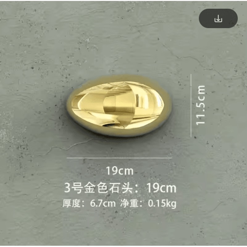 Luxury 3D Stone Wall Decor Golden Simulation Stone Hanging Accent 19