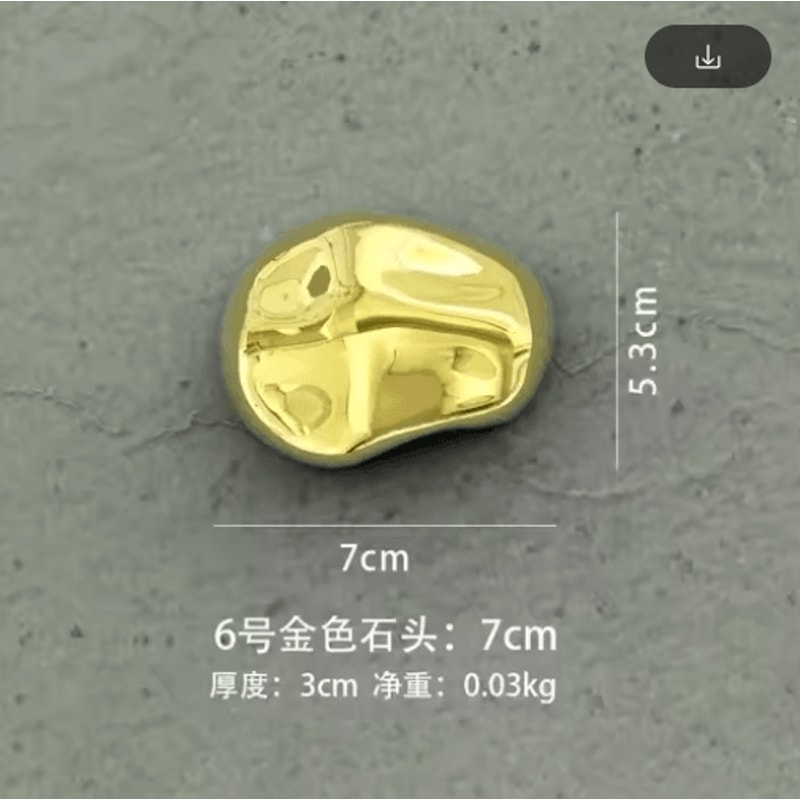 Luxury 3D Stone Wall Decor Golden Simulation Stone Hanging Accent 22