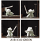White Ceramic Samurai Figurine Blanc De Chine Geometric Oriental Warrior Decor 1
