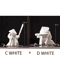 White Ceramic Samurai Figurine Blanc De Chine Geometric Oriental Warrior Decor 8
