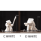 White Ceramic Samurai Figurine Blanc De Chine Geometric Oriental Warrior Decor 8