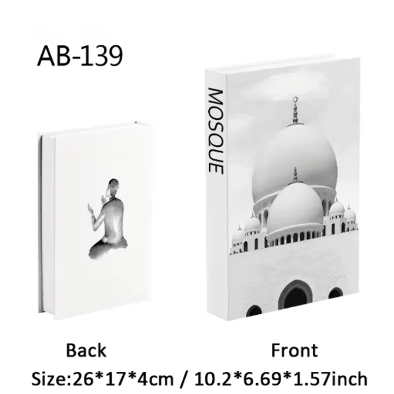Luxury Decorative Book Box Islamic Kaaba Design Coffee Table Storage Decor 15