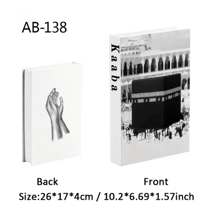 Luxury Decorative Book Box Islamic Kaaba Design Coffee Table Storage Decor 16