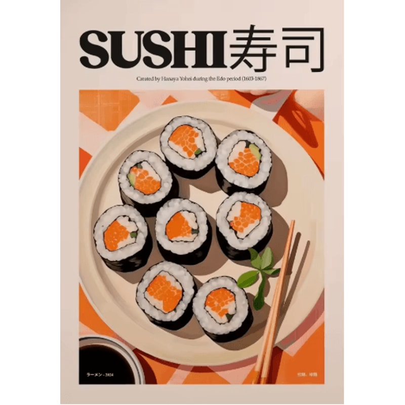 Aperol Spritz Pizza Cocktail Kitchen Wall Art Italian Food Canvas Poster 6