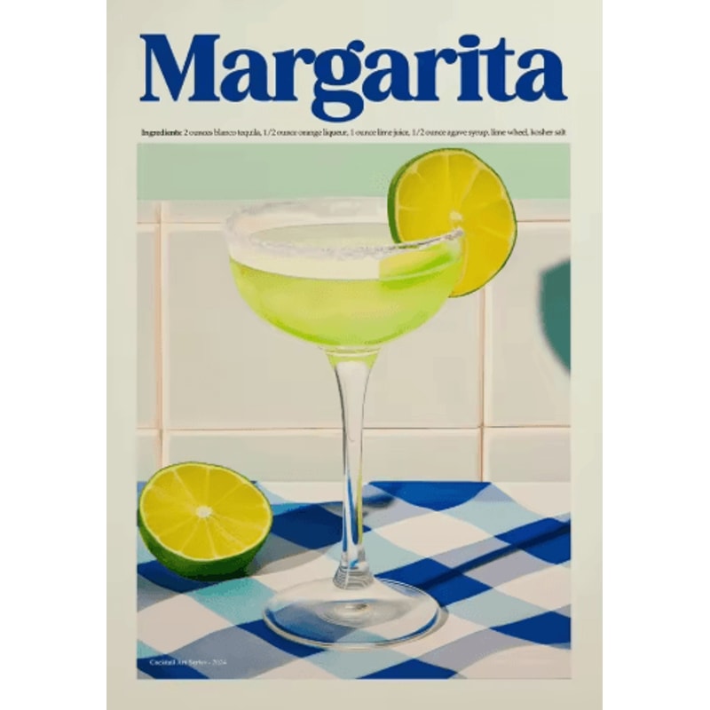 Aperol Spritz Pizza Cocktail Kitchen Wall Art Italian Food Canvas Poster 20