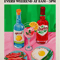 Aperol Spritz Pizza Cocktail Kitchen Wall Art Italian Food Canvas Poster 22