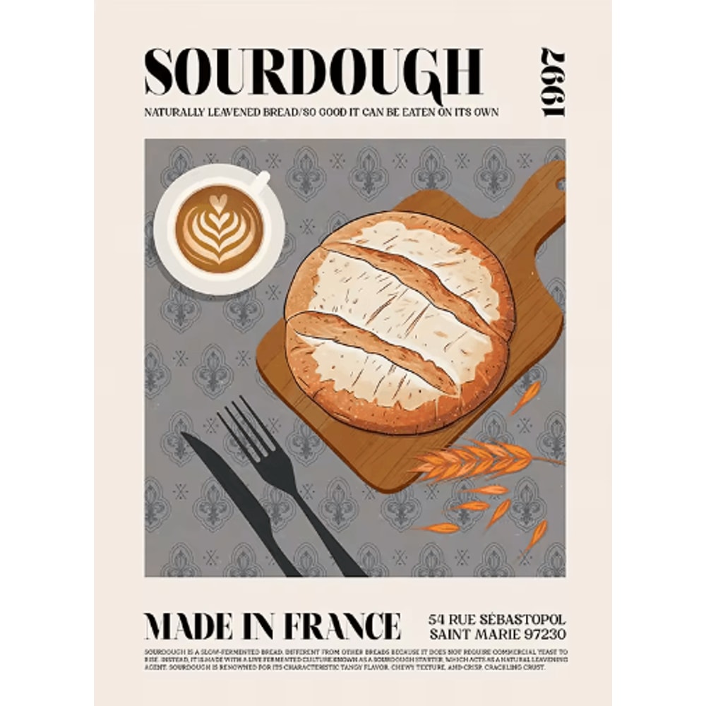 Delicious Food Wall Art Canvas World Cuisine Kitchen Poster With Ravioli Ramen Coffee 8