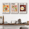 Delicious Food Wall Art Canvas World Cuisine Kitchen Poster With Ravioli Ramen Coffee 24