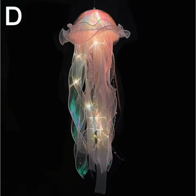 DIY Jellyfish Night Light OceanThemed Hanging Lamp For Bedroom Party Decor 2