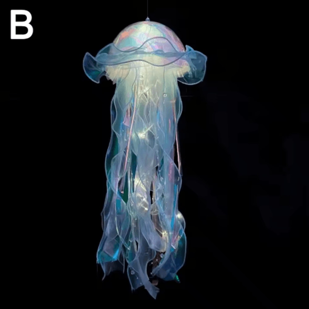 DIY Jellyfish Night Light OceanThemed Hanging Lamp For Bedroom Party Decor 4
