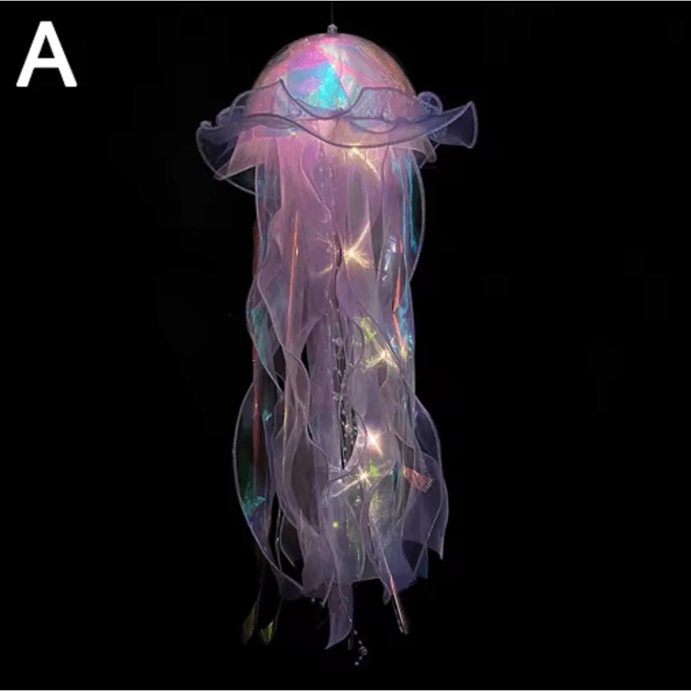 DIY Jellyfish Night Light OceanThemed Hanging Lamp For Bedroom Party Decor 5