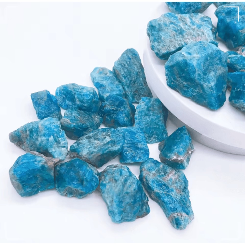 100g Blue Apatite Crystal Natural Raw Healing Stone For Decor Energy 1