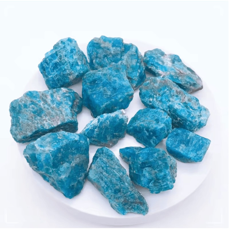 100g Blue Apatite Crystal Natural Raw Healing Stone For Decor Energy 2