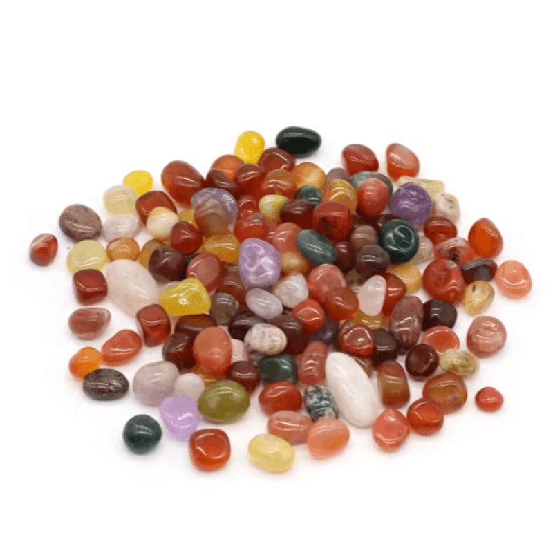 Natural Rain Flower Stone Beads Colorful Crystal Pebbles For Aquarium Decor 1216mm 1
