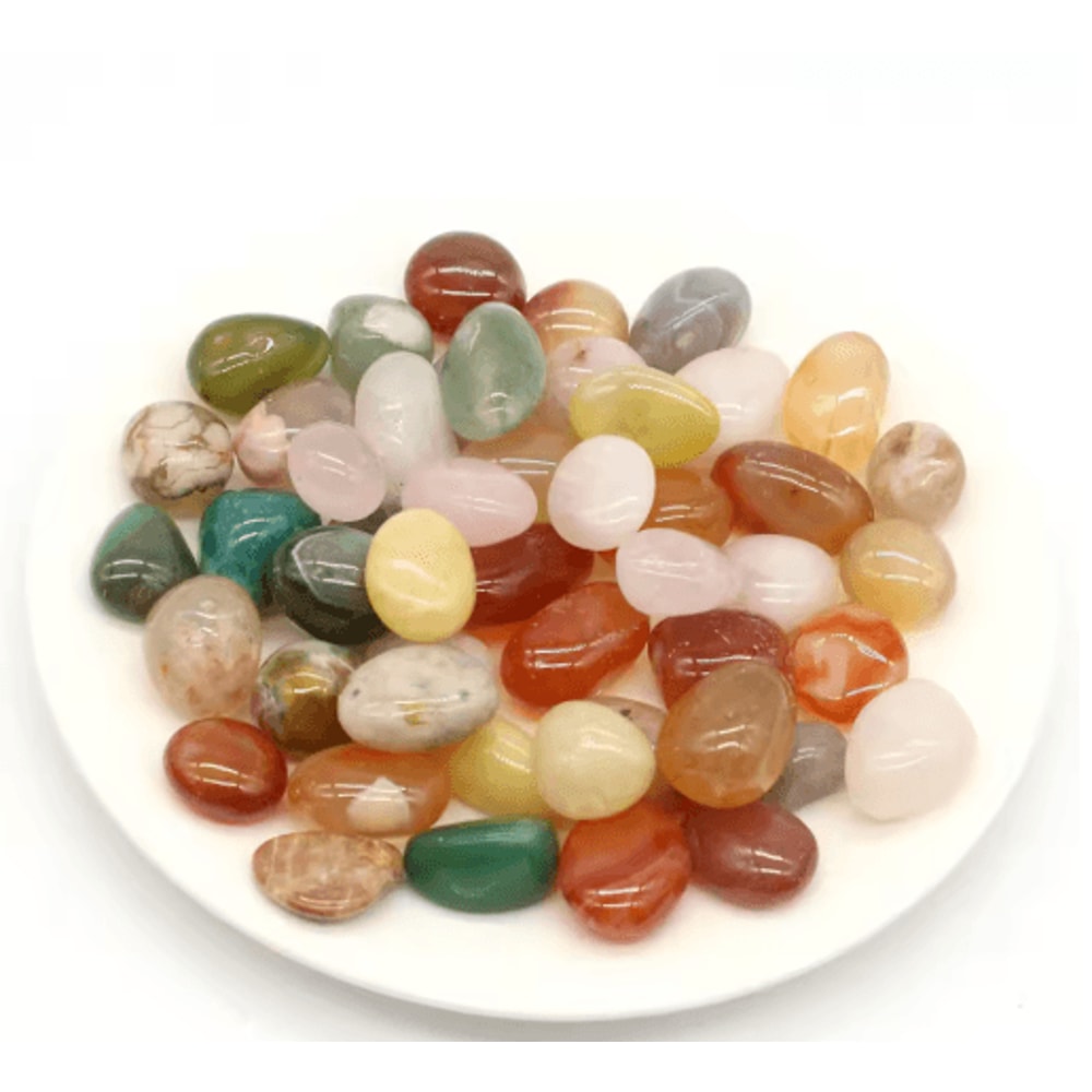 Natural Rain Flower Stone Beads Colorful Crystal Pebbles For Aquarium Decor 1216mm 3