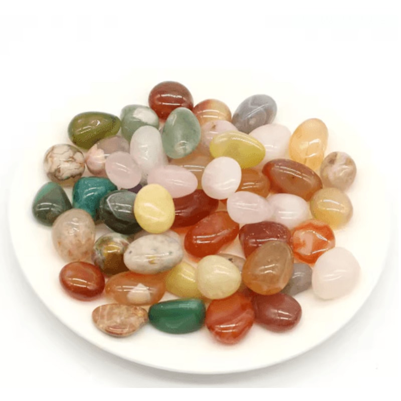 Natural Rain Flower Stone Beads Colorful Crystal Pebbles For Aquarium Decor 1216mm 4