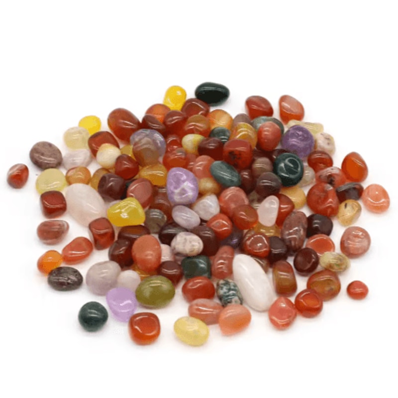 Natural Rain Flower Stone Beads Colorful Crystal Pebbles For Aquarium Decor 1216mm 5