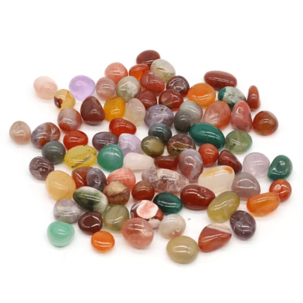 Natural Rain Flower Stone Beads Colorful Crystal Pebbles For Aquarium Decor 1216mm 6