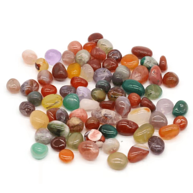Natural Rain Flower Stone Beads Colorful Crystal Pebbles For Aquarium Decor 1216mm 8