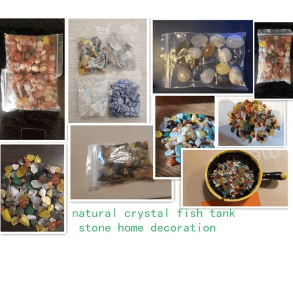 Natural Rain Flower Stone Beads Colorful Crystal Pebbles For Aquarium Decor 1216mm 0
