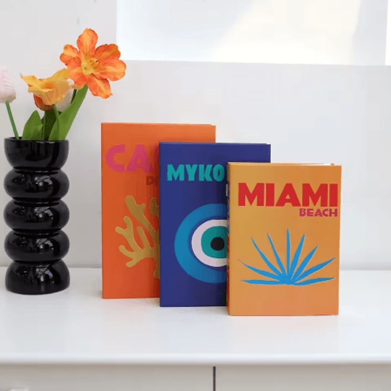 3Piece Decorative Fake Books Set Modern Coffee Table Bookshelf Styling Props 1