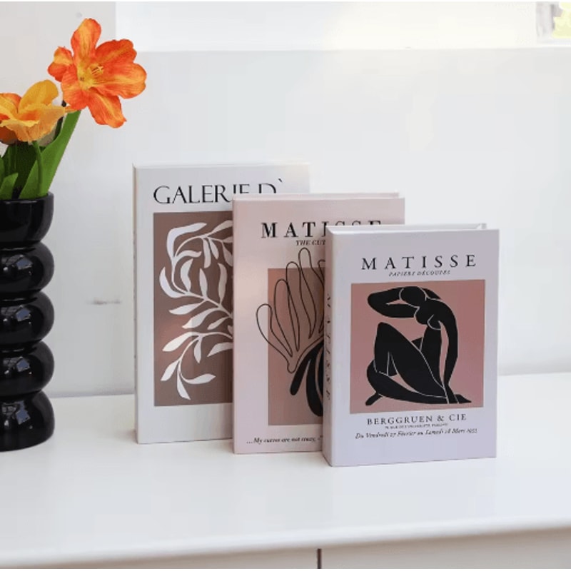 3Piece Decorative Fake Books Set Modern Coffee Table Bookshelf Styling Props 2