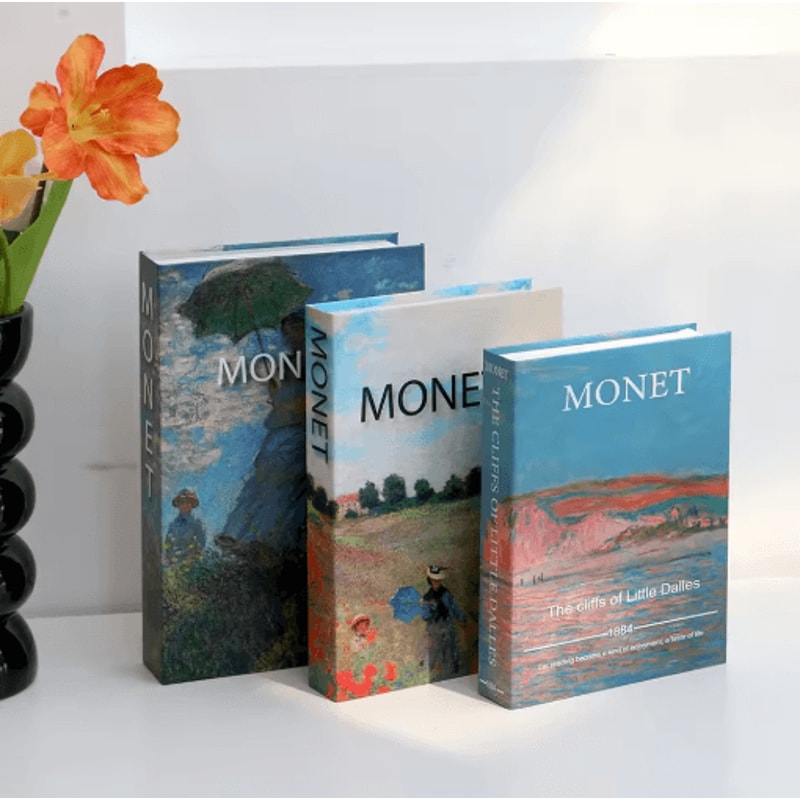 3Piece Decorative Fake Books Set Modern Coffee Table Bookshelf Styling Props 8