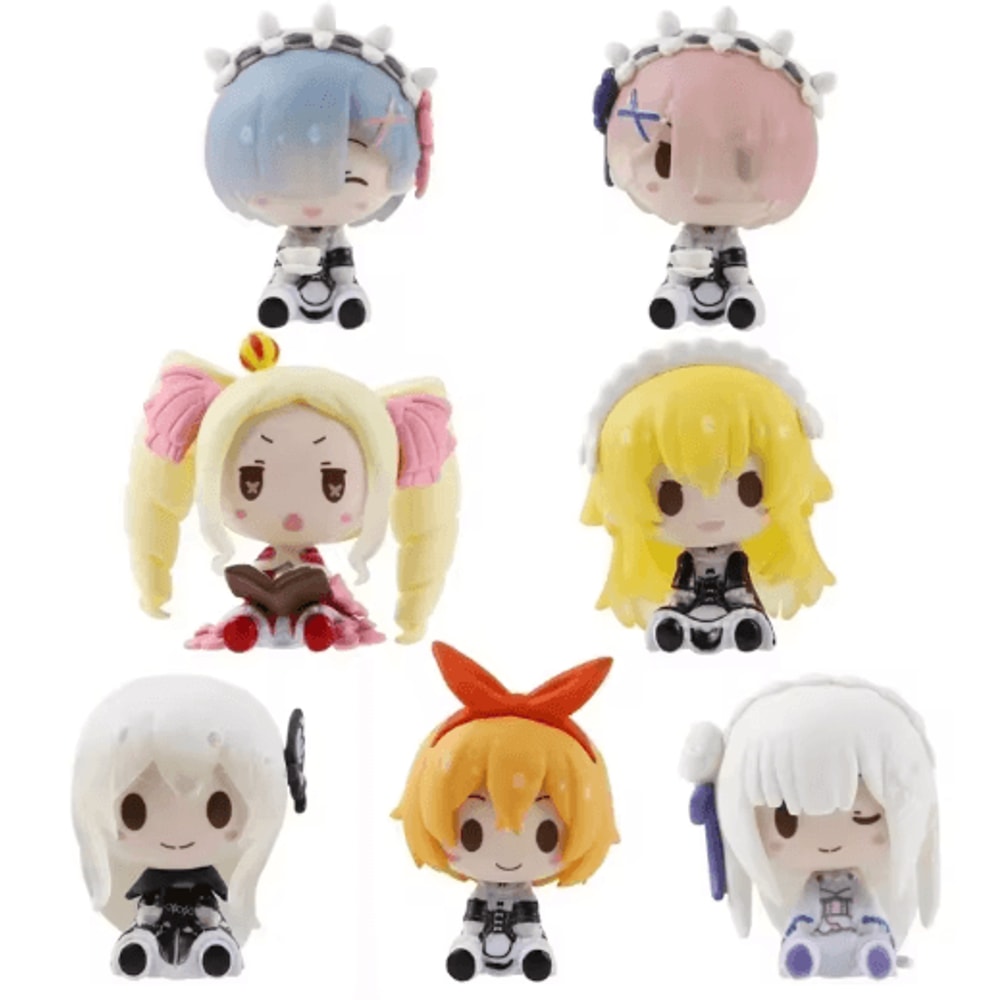 Cute Re Zero Rem Figure Mini Emilia Ram PVC Anime Desk Figurine 1