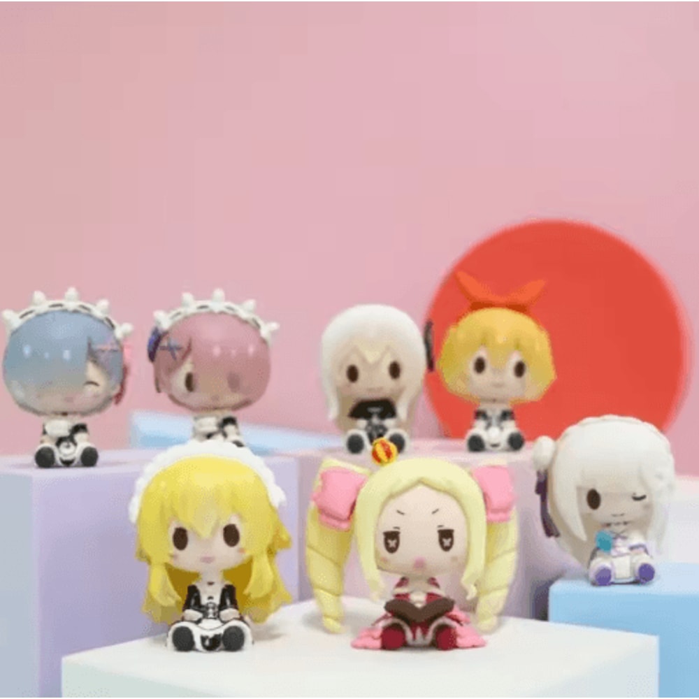 Cute Re Zero Rem Figure Mini Emilia Ram PVC Anime Desk Figurine 4
