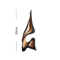 Modern Wooden Abstract Sculpture Curved Artistic Bookshelf Desk Decor 2