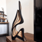 Modern Wooden Abstract Sculpture Curved Artistic Bookshelf Desk Decor 5