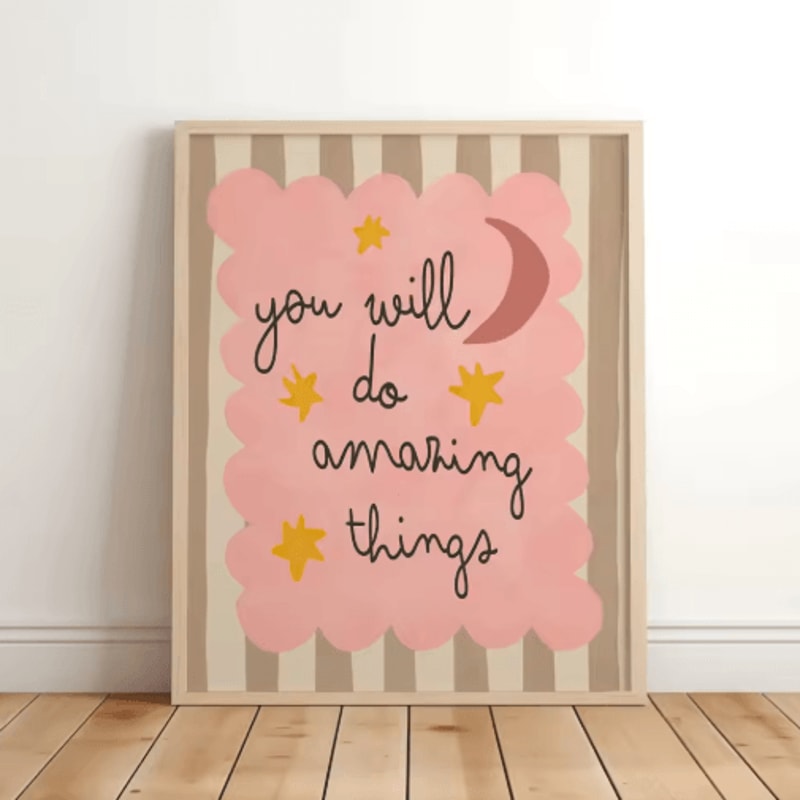 Magical Unicorn Nursery Wall Art Inspirational Quote Canvas Prints For Kids Room 13