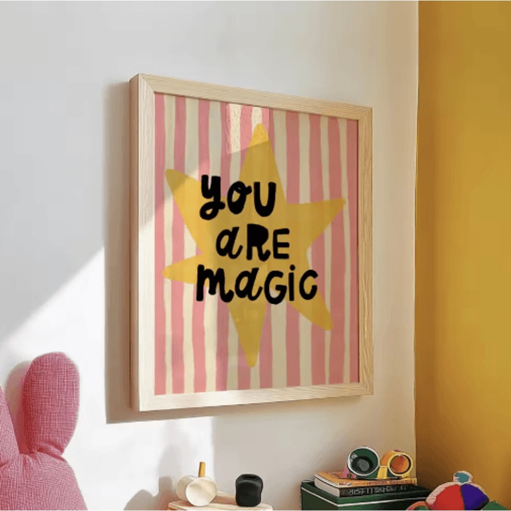 Magical Unicorn Nursery Wall Art Inspirational Quote Canvas Prints For Kids Room 2