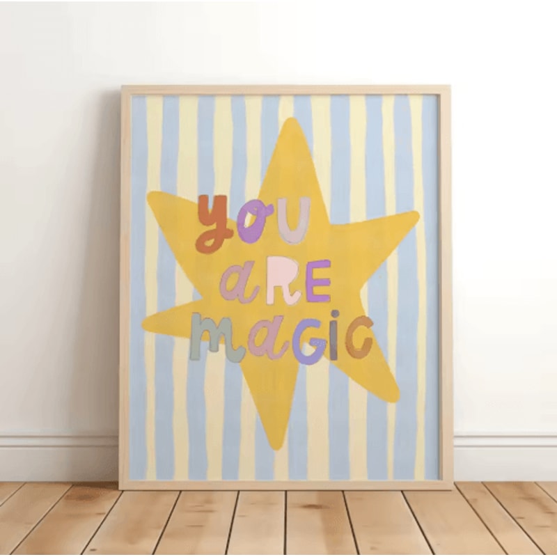 Magical Unicorn Nursery Wall Art Inspirational Quote Canvas Prints For Kids Room 3