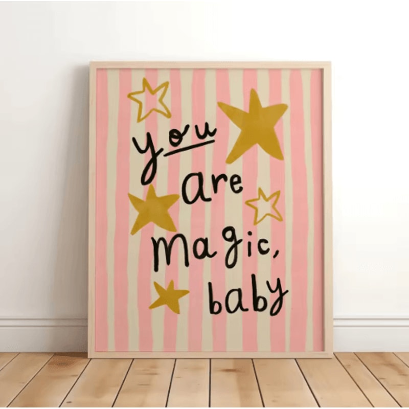 Magical Unicorn Nursery Wall Art Inspirational Quote Canvas Prints For Kids Room 8