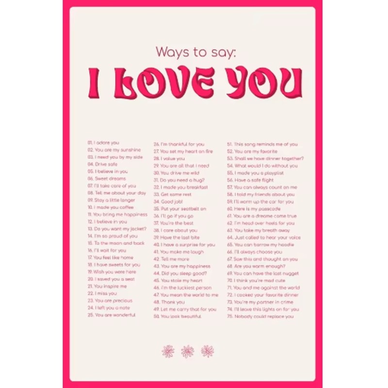Nordic Pink Quote Wall Art More Amor Por Favor Eclectic Love Canvas Print 2