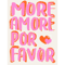 Nordic Pink Quote Wall Art More Amor Por Favor Eclectic Love Canvas Print 7