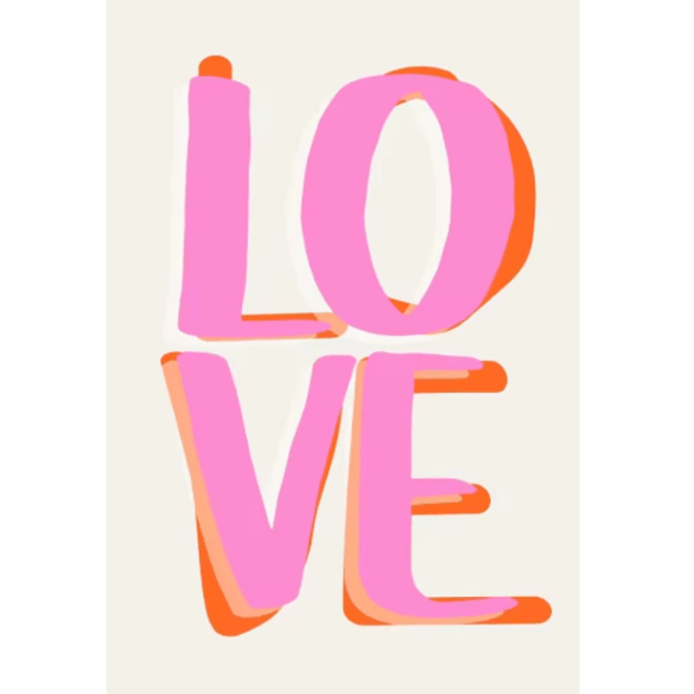 Nordic Pink Quote Wall Art More Amor Por Favor Eclectic Love Canvas Print 9
