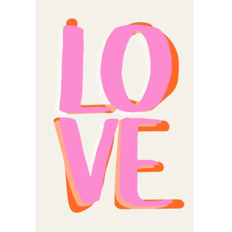 Nordic Pink Quote Wall Art More Amor Por Favor Eclectic Love Canvas Print 9
