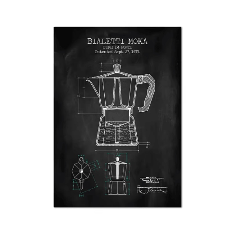 Modern Coffee Guide Poster Coffee Menu Canvas Wall Art For Kitchen Cafe Decor 2