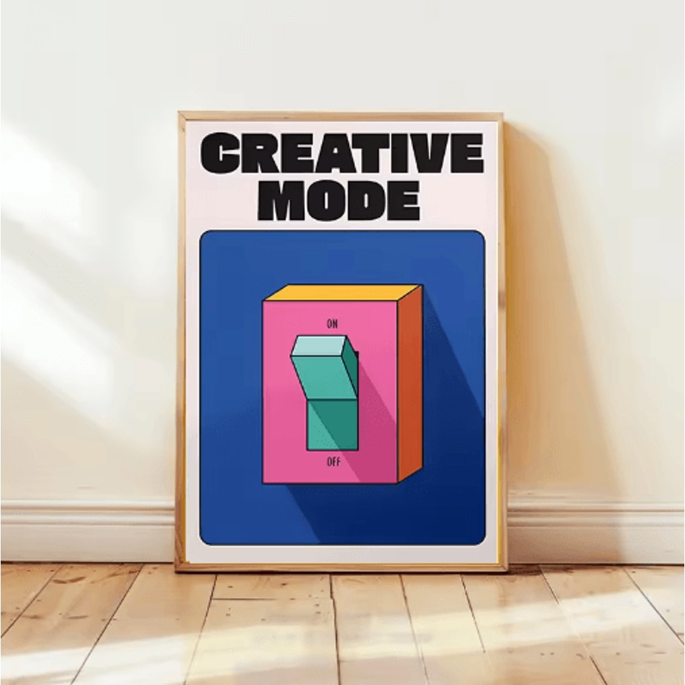 Colorful Mental Health Wall Art Retro Inspirational Quote Poster Frameless 2