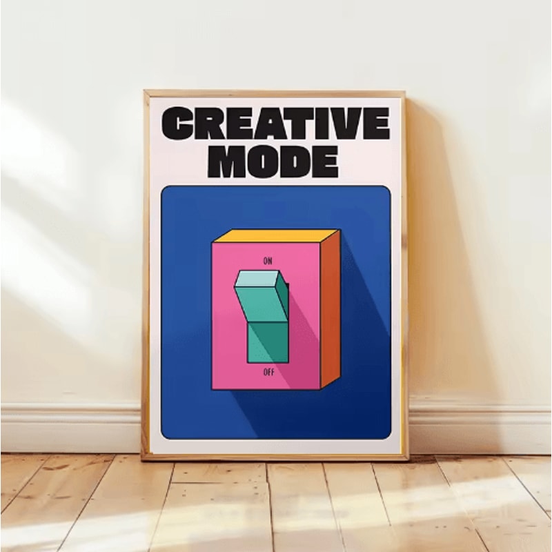 Colorful Mental Health Wall Art Retro Inspirational Quote Poster Frameless 2