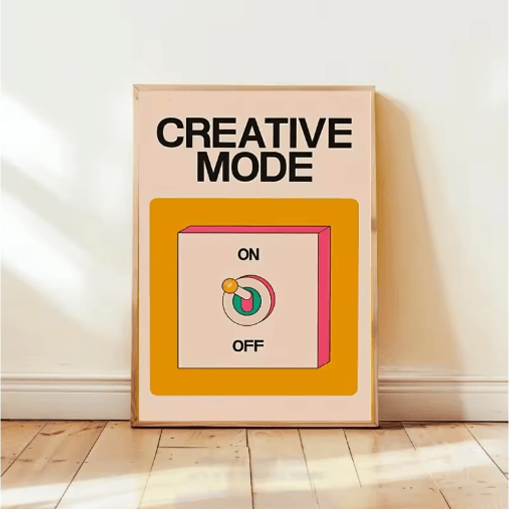 Colorful Mental Health Wall Art Retro Inspirational Quote Poster Frameless 4