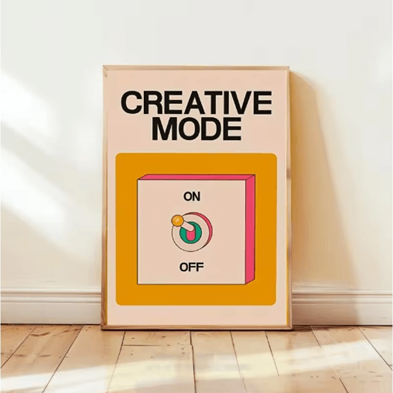 Colorful Mental Health Wall Art Retro Inspirational Quote Poster Frameless 4