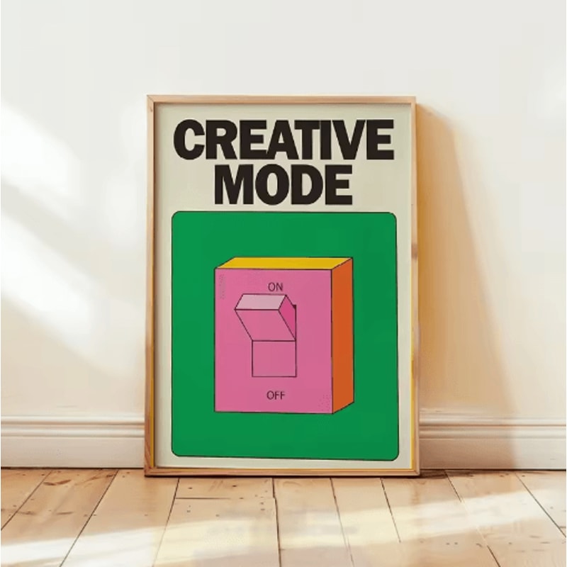 Colorful Mental Health Wall Art Retro Inspirational Quote Poster Frameless 7