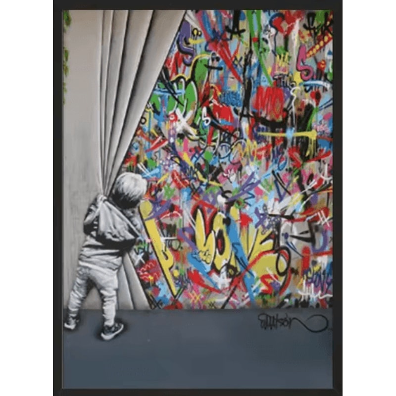 Banksy Style Graffiti Canvas Print Modern Urban Street Art Wall Poster Frameless 5