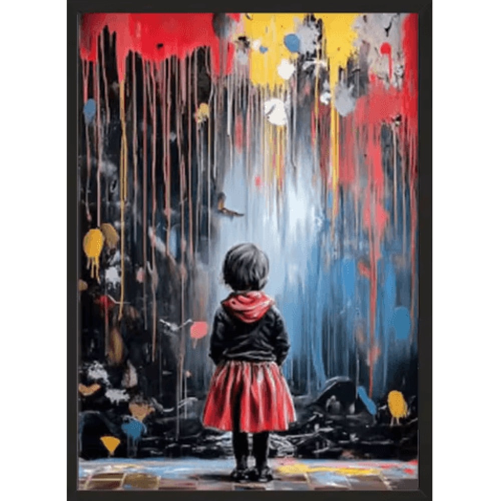 Banksy Style Graffiti Canvas Print Modern Urban Street Art Wall Poster Frameless 11