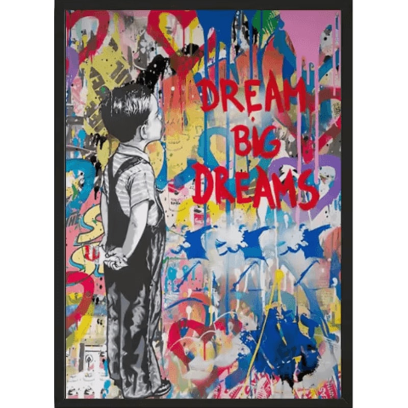 Banksy Style Graffiti Canvas Print Modern Urban Street Art Wall Poster Frameless 14