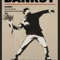 Banksy Style Graffiti Canvas Print Modern Urban Street Art Wall Poster Frameless 16