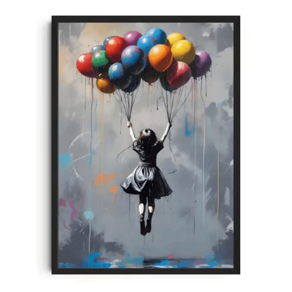 Banksy Style Graffiti Canvas Print Modern Urban Street Art Wall Poster Frameless 19